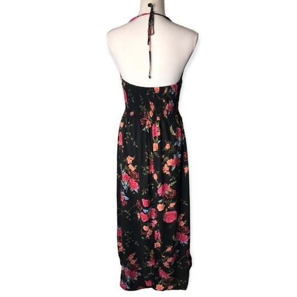 Tox:K3 Sleeveless Halter Neck Floral Cut Out Romper Dress - Picture 4 of 8
